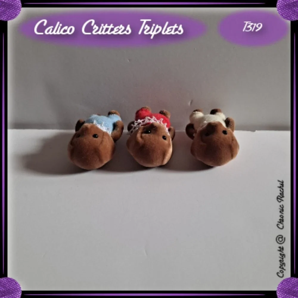 Vintage Brown Lab Baby Triplets